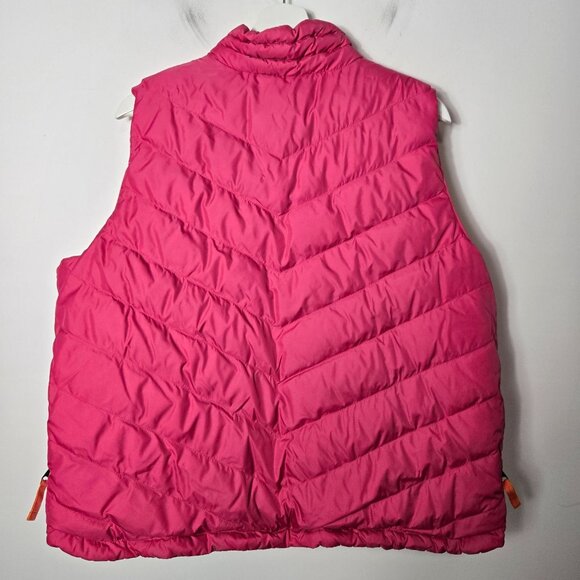 Coldwater Creek Women's Size XL Quilted Down Reversible Puffer Vest Pink/Orange - Picture 2 of 11